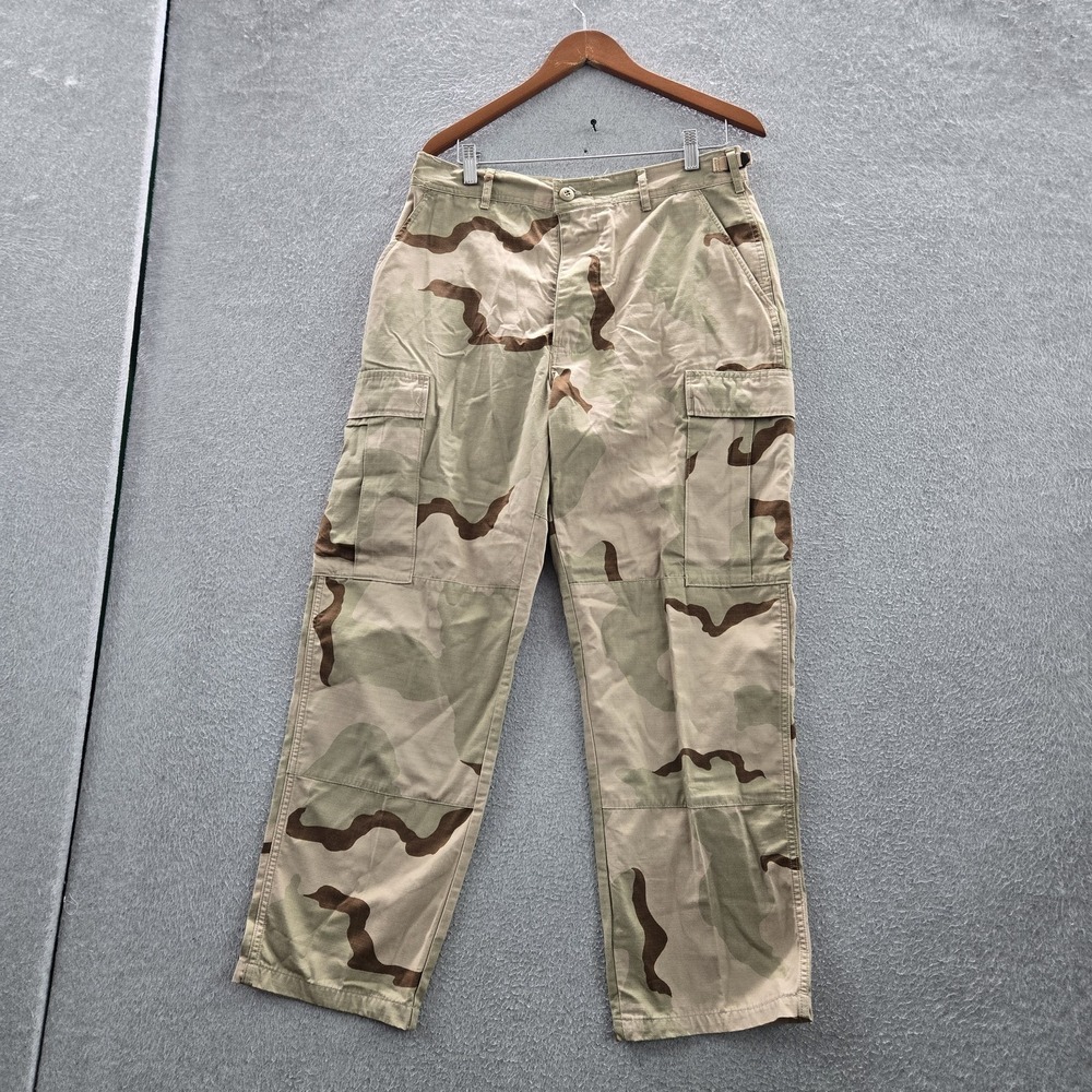 UNICOR Men Pants MEDIUM LONG Beige Camo Straight Cargo Ripstop 28" Inseam